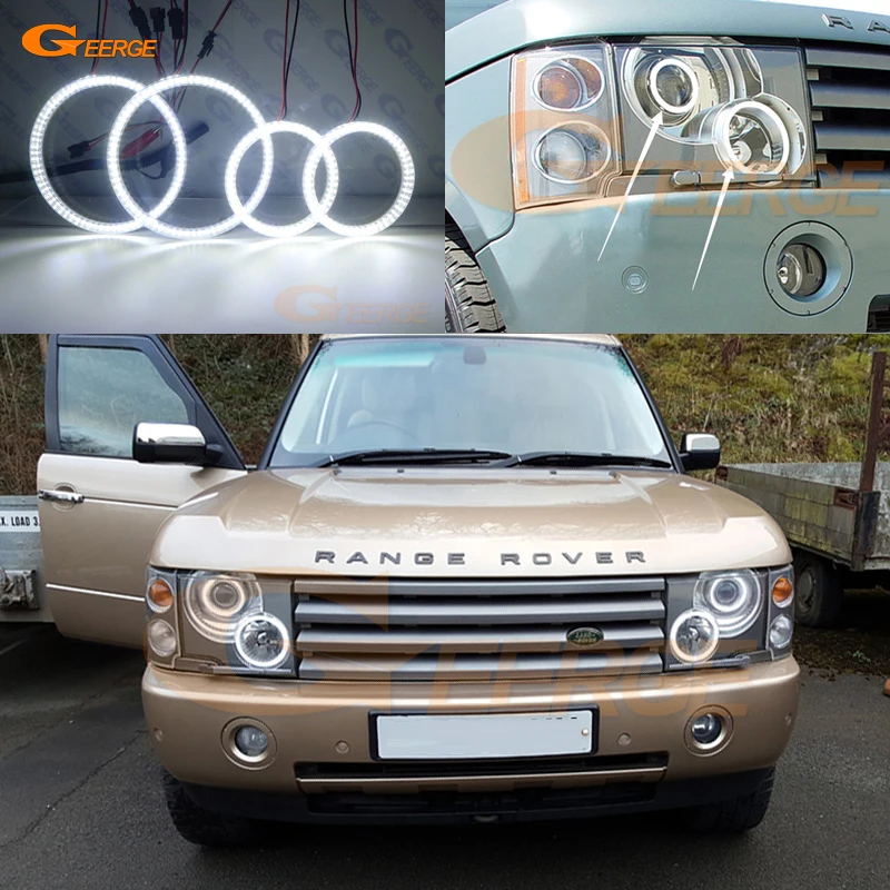 Для Land Rover Range Rover 2003 2004 2005 ксеноновая фара отличное Ультра яркое освещение smd комплект светодиодов «глаза ангела» DRL