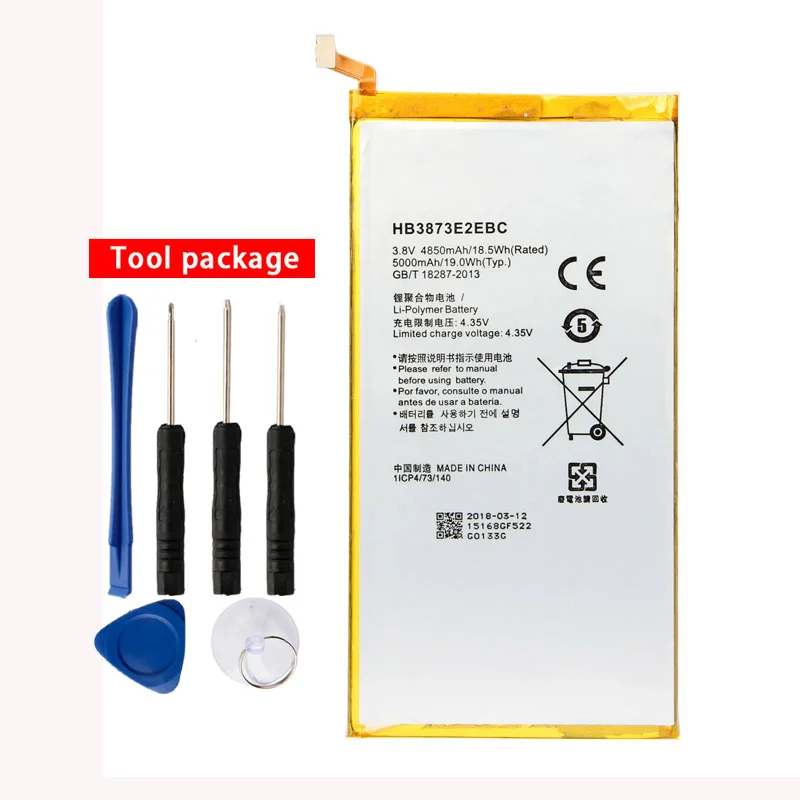 

Original High Capacity HB3873E2EBC Li-Polymer battery For Huawei mediapad X2 Honor X1 7D-503L 7D-501U 5000mAh