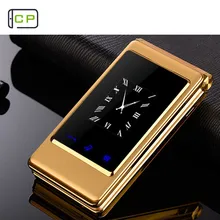 Флип-телефон A15, 3,0 дюймов, двойной экран, две sim-карты, сенсорный экран с MP3, MP4, FM, вибрирующий Громкий мобильный телефон для пожилых людей