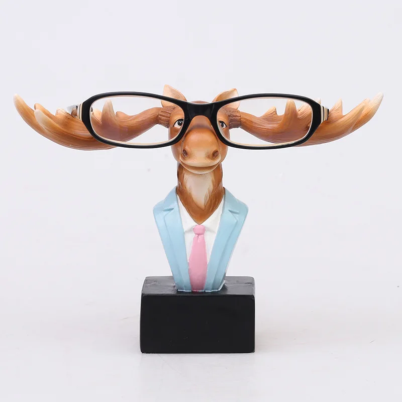 Original Design Deer Glasses Stand Handmade Resin Craft Lovely Eyeglass Sunglasses Holder Animal