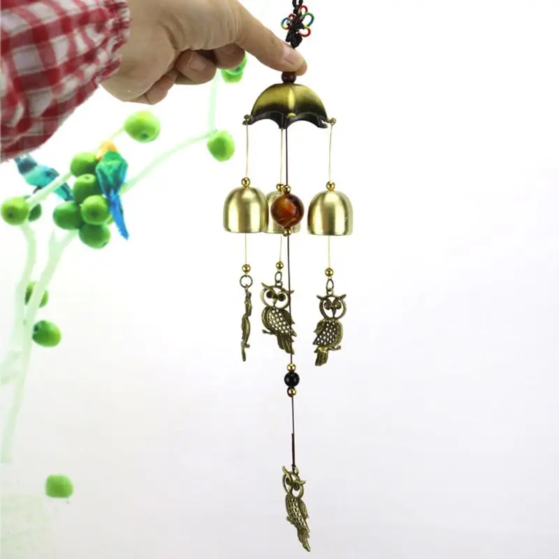 Винтаж Wind Chime Сова колокола китайские колокольчики висит украшение дома уличный дворовый садовый настенное украшение окна