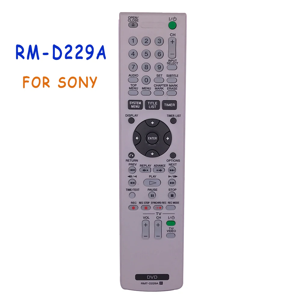 

Used Genuine Original RMT-D229A Remote Control For SONY TV DVDR/VCR DVD Recorder Remote Control RDR-GX330 Fernbedienung