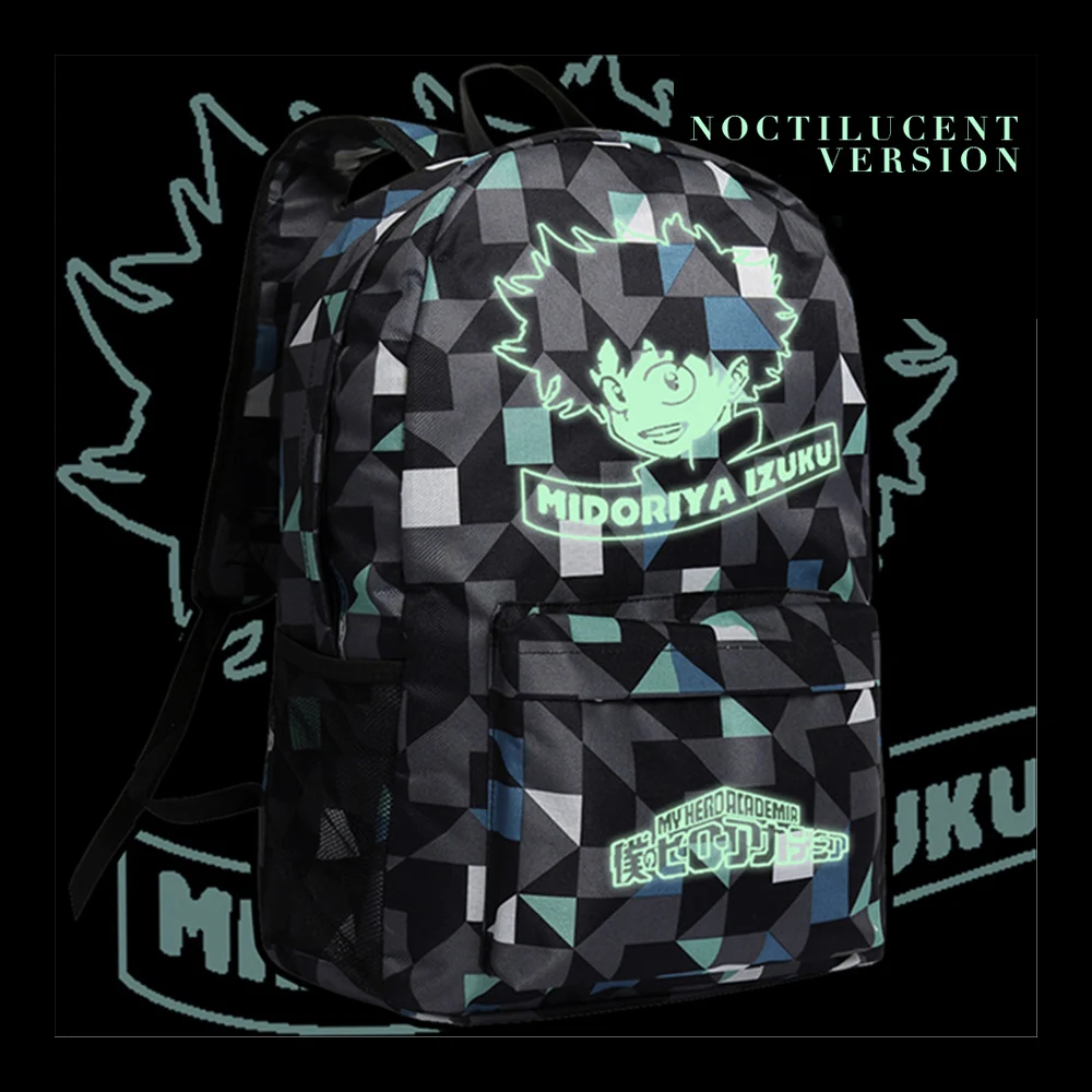 

Zshop My Hero Academia Backpack for Boys Girls Schoolbag Children Bookbag Luminous