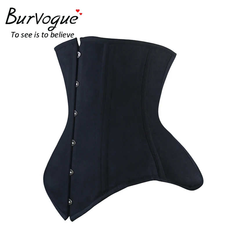 Skup Burvogue kobiety pod biustem gorset Waist trainer podwójne odchudzanie talii gorset modelujący stali nierdzewnej gorset z fiżbinami talii gorset treningowy