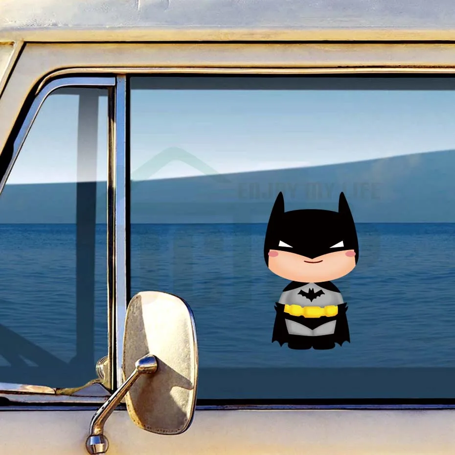 Color Superhero Batman Laptop Windows Decals Cartoon Door Windows Wall Stickers Car Body Toilet Home Decor Removable Vinyl Art (1)