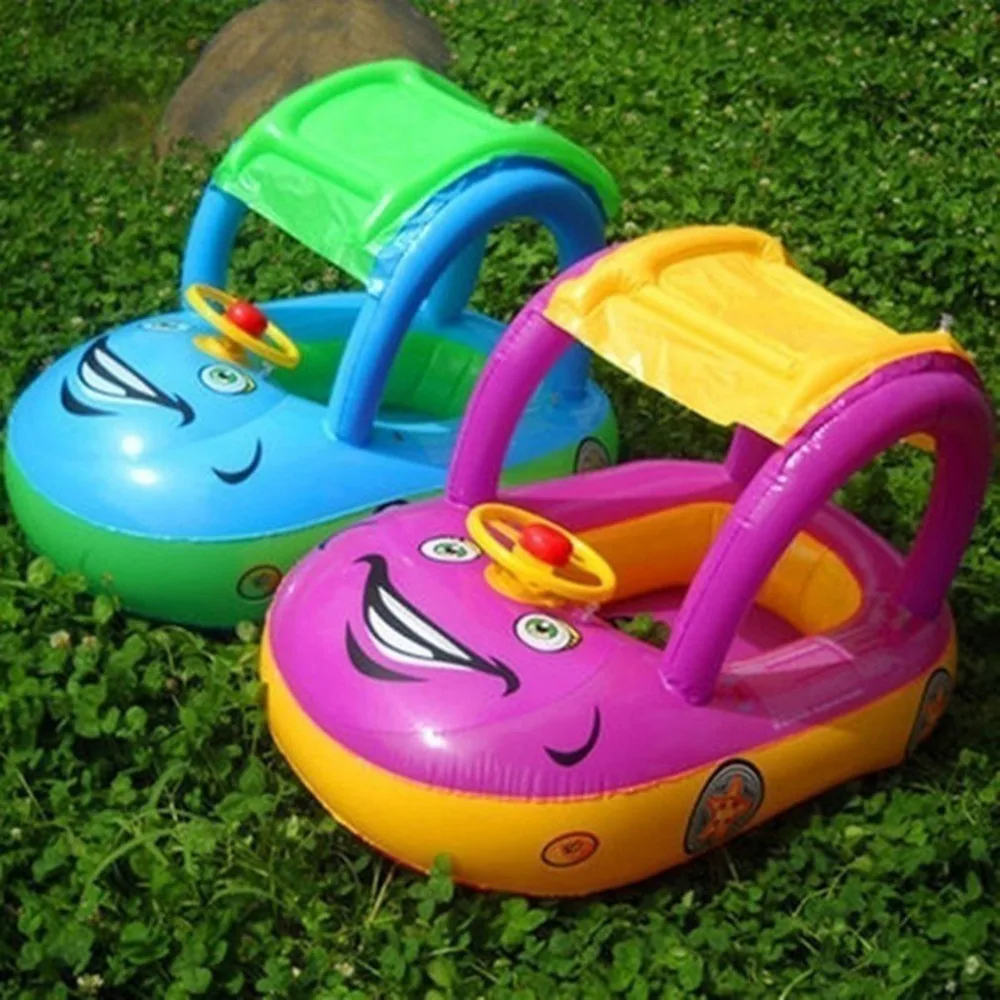 Детское плавающее кольцо от солнца на руль, безопасное Летнее Детское Надувное сиденье для отдыха, надувная лодка для плавания, игрушки для