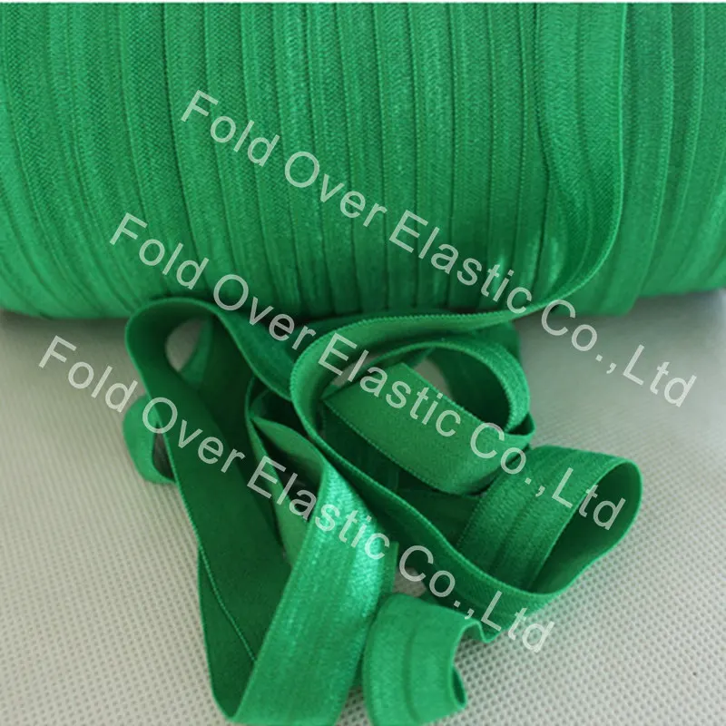 

Solid Color FOE Elastic-#579 Classical Green- girls hair elastic-Accept custom print elastic