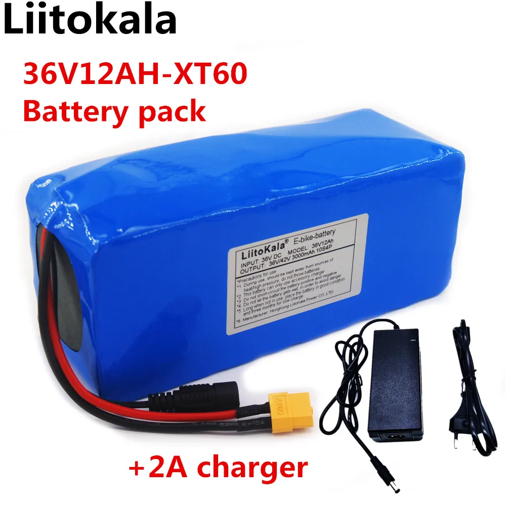 LiitoKala 36 V 12AH батарея для интегральной системы в 20A BMS батарея для проверки 36 Voltios con 2 a carga Ebi