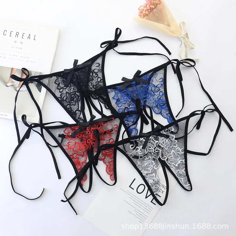 7color Gift beautiful lace leaves Women's Sexy lingerie Thongs G-string Underwear Panties Briefs Ladies T-back 1pcs/Lot JS668