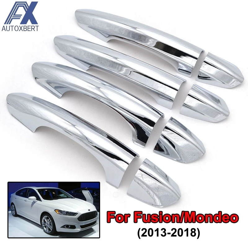 

AX Car Styling Chrome Door Handle Catch Cover Trim Cap Molding Decoration For Ford Fusion Mondeo 2013 2014 2015 2016 2017 2018