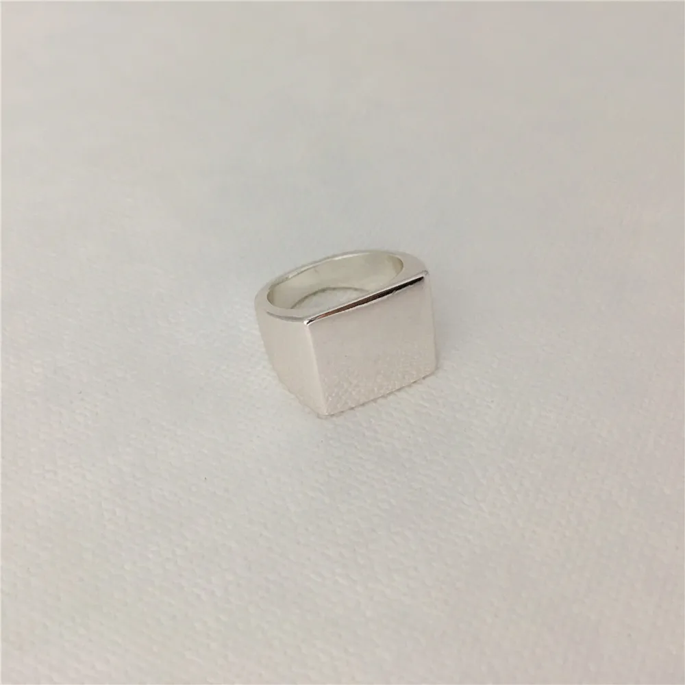 Повседневное женское кольцо золотого и серебряного цвета с квадратным покрытием для женщин, девушек и мужчин
