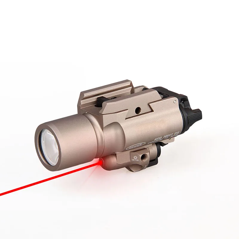 

High Quality tactical weapon light X400 Handgun Flashlight With Red Laser Sight GZ150036