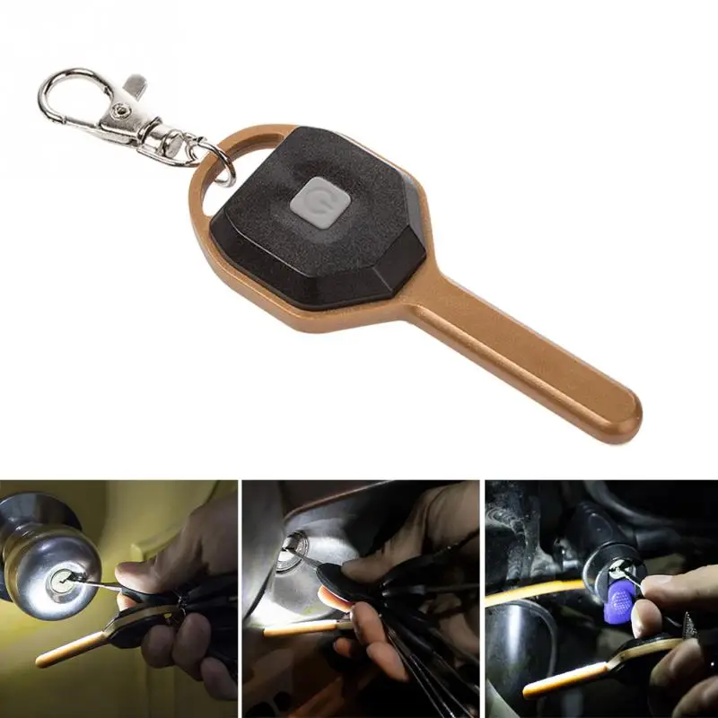 

Mini ABS plastic LED Flashlight Portable buckle Battery 2 Modes Flashlight Key Shape Torch light 750 lumens