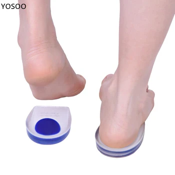 

Posture Corrector Foot Protection Support Silicone Gel Insoles Height Increase Foot Orthotic Arch Support Heel Pads Blue