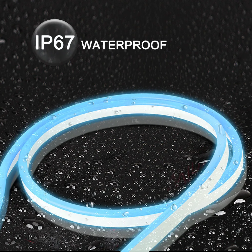 EU 220V LED Neon Light 1M/2M/3M/5M Waterproof LED String Light for Outdoor Lighting Home holiday Decoration Neon Rope Light