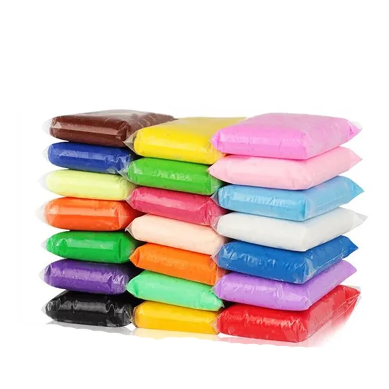 Розничная 100 г/500 г/1000 г/пакет 24 цвета DIY безопасная и Нетоксичная Полимерная глина Пластилин мягкая сила игрушки для детей