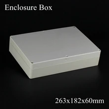 (1 piece/lot) 263*182*60mm Grey ABS Plastic IP65 Waterproof Enclosure PVC Junction Box Electronic Project Instrument Case