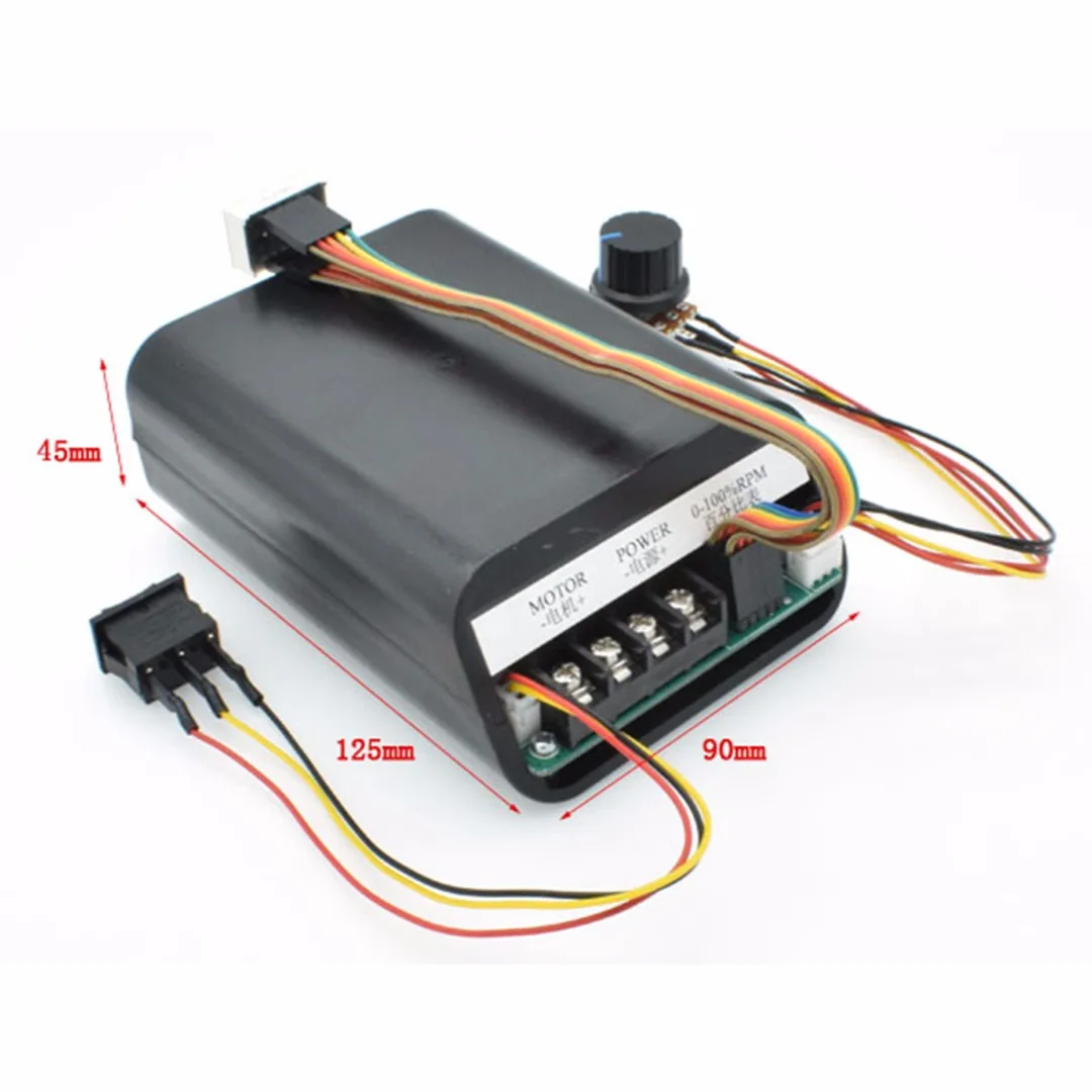 

DC 10-55V PWM Motor Speed Controller Digital LED Display 40A High Power CW CCW Reversible Speed Controller 12 24 36V