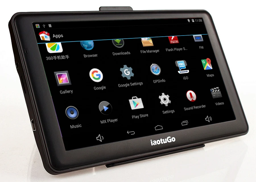 gps system for car iaotuGo 7" Android Car GPS Navigation+LED Night Vison Rear Camera,Android 4.4 Capacitive GPS Navigator 512M 8G Bluetooth AVIN car navigation