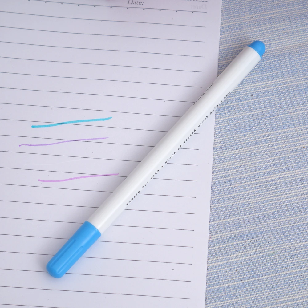 Маркеры для вышивки крестиком водостираемая ручка для шитья люверсы чернила ткань пэчворк маркер ручка DIY Инструменты для шитья - Цвет: Blue