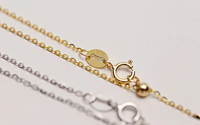 Sinya 18k Classical AU750 Gold Universal Chain 0.8gram Pure Gold Adjustable Chain DIY necklace accessrioes best Gift For Women (4)