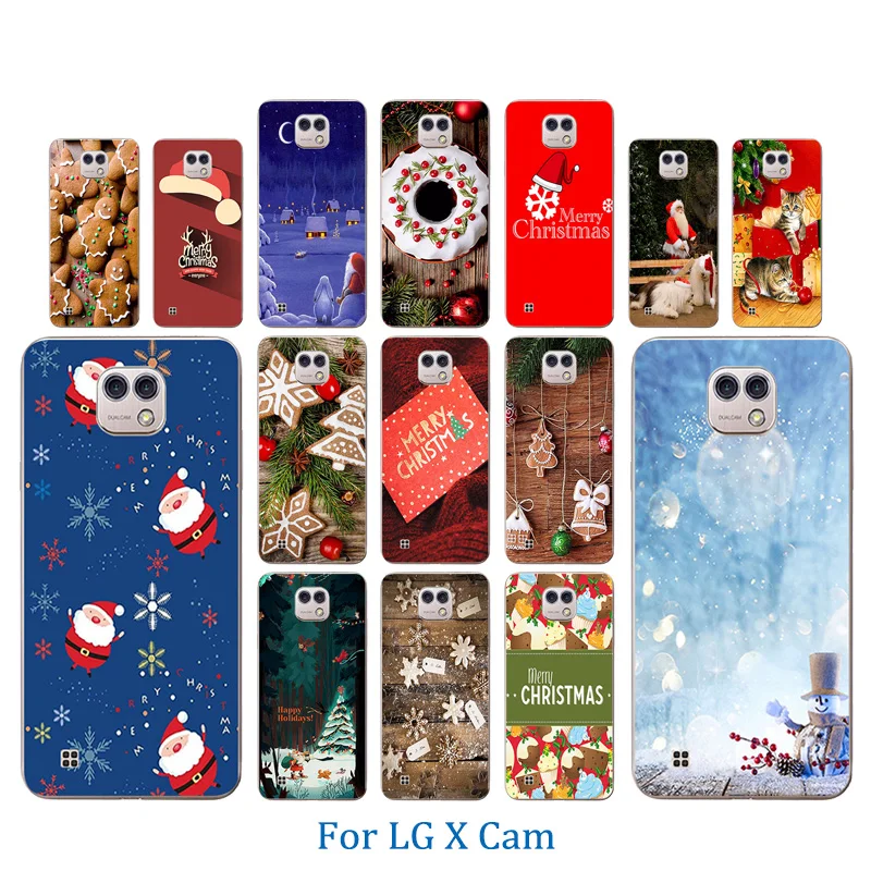 Чехол для LG X Cam мягкий чехол из ТПУ с рисунком Merry X'MAS K580 K580DS 5 2 дюйма чехлы