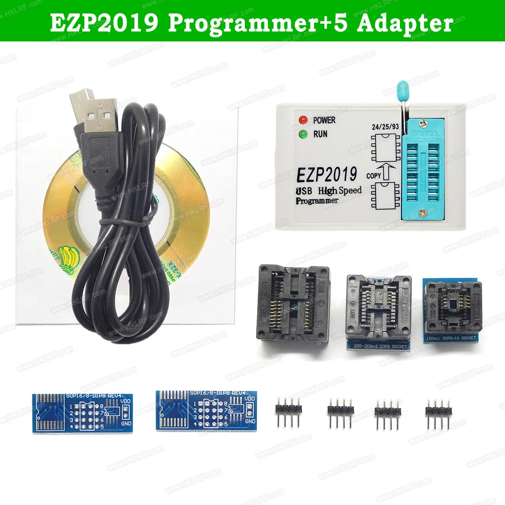 

Factory Price EZP2019 High-Speed USB SPI Programmer Support 24 25 93 EEPROM 25 Flash BIOS Chip + 5 Sockets Bettet Than EZP2010