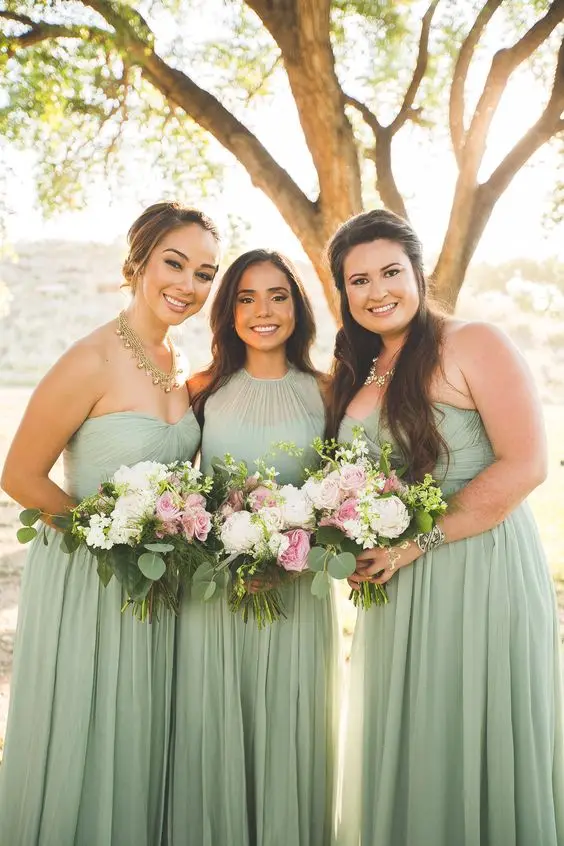 2017 Cheap Elegant font b Bridesmaid b font font b Dress b font A line Light