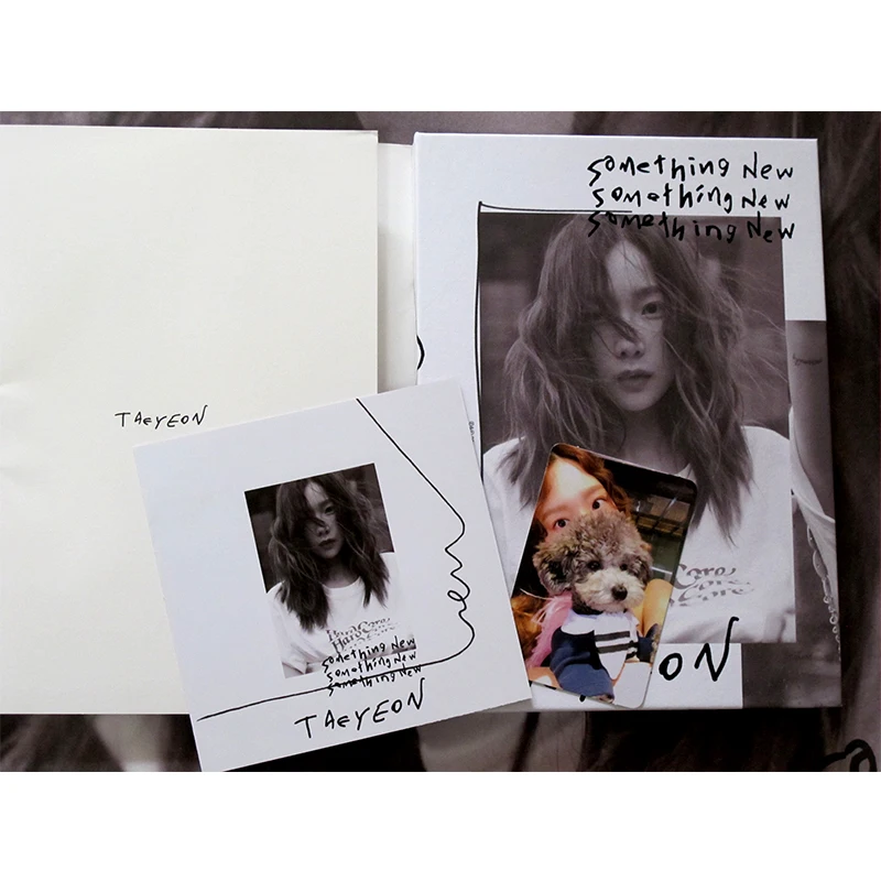 Подпись SNSD Taeyeon с автографом mini3rd альбом что-то новое CD+ фотоальбом+ подпись плакат K-POP 072018