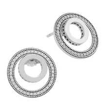 

Pandulaso Forever Signature Earrings 925 Sterling Silver Jewelry Stud Earrings For Woman Fashion Party Summer Jewelry