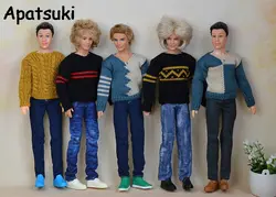 Высокое качество Повседневное вязаный свитер одежда для Кена куклы для бойфренда Барби Кен Кукла верхней одежды пальто мужской одежды