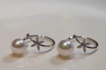 

S925 Silver Adjustable Pearl Ring Set Findings Mountings Parts for Oyster Edison Pearls Corals Jade Beads