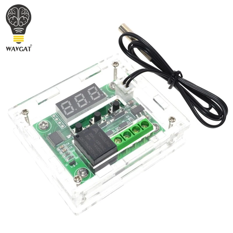 

W1209 DC12V cool temp thermostat temperature control switch temperature controller thermometer thermo controller+Acrylic Box