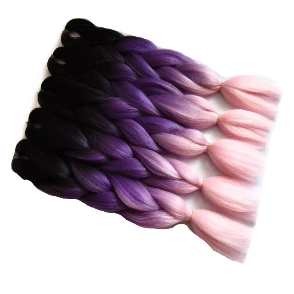 Chorliss 2" омбре плетение волос крючком косы Радужный цвет огромные косы синтетические волосы кроше для наращивания 100 г/упак. 1 шт - Цвет: P2/613