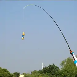Короткая Складная длина Прочная телескопическая удочка для дикой рыбалки жесткая и прочная с тонкими линейными кольцами