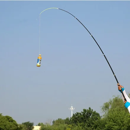 

Short folding length strong Telescopic fishing rod for wild fishing tough and durable with fine line rings
