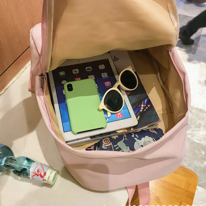 Большой Студенческий рюкзак, школьная сумка для девочек-подростков, женская сумка, нейлоновая водонепроницаемая сумка, Молодежный консервативный стиль