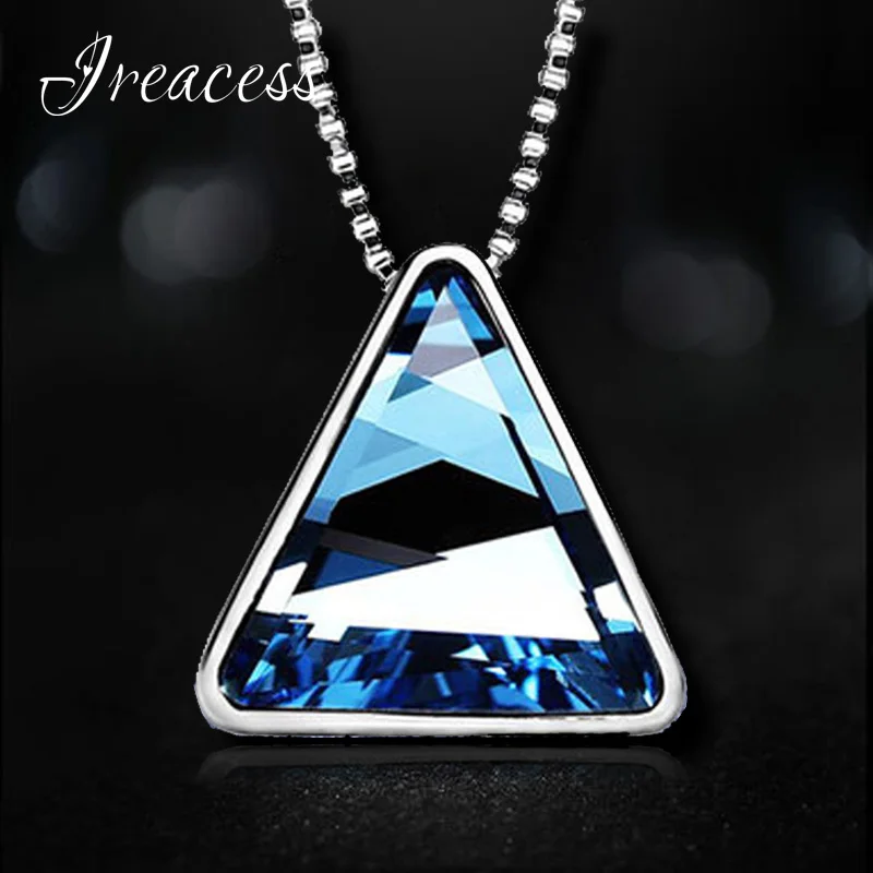 

IREACESS New Wedding pendant necklace for women Luxury vintage Big brand Austrian crystal necklaces & pendants jewelry
