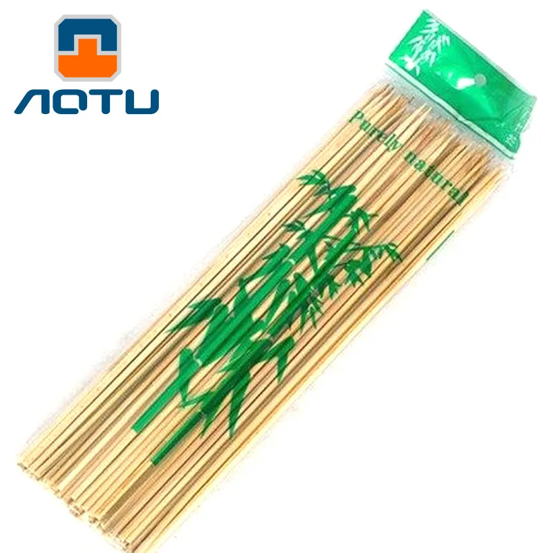 

100pcs Eco-friendly Bamboo Skewers Barbecue Wood Sticks For Outdoor Picnic Bbq Forks Food Meat Sticks Bbq