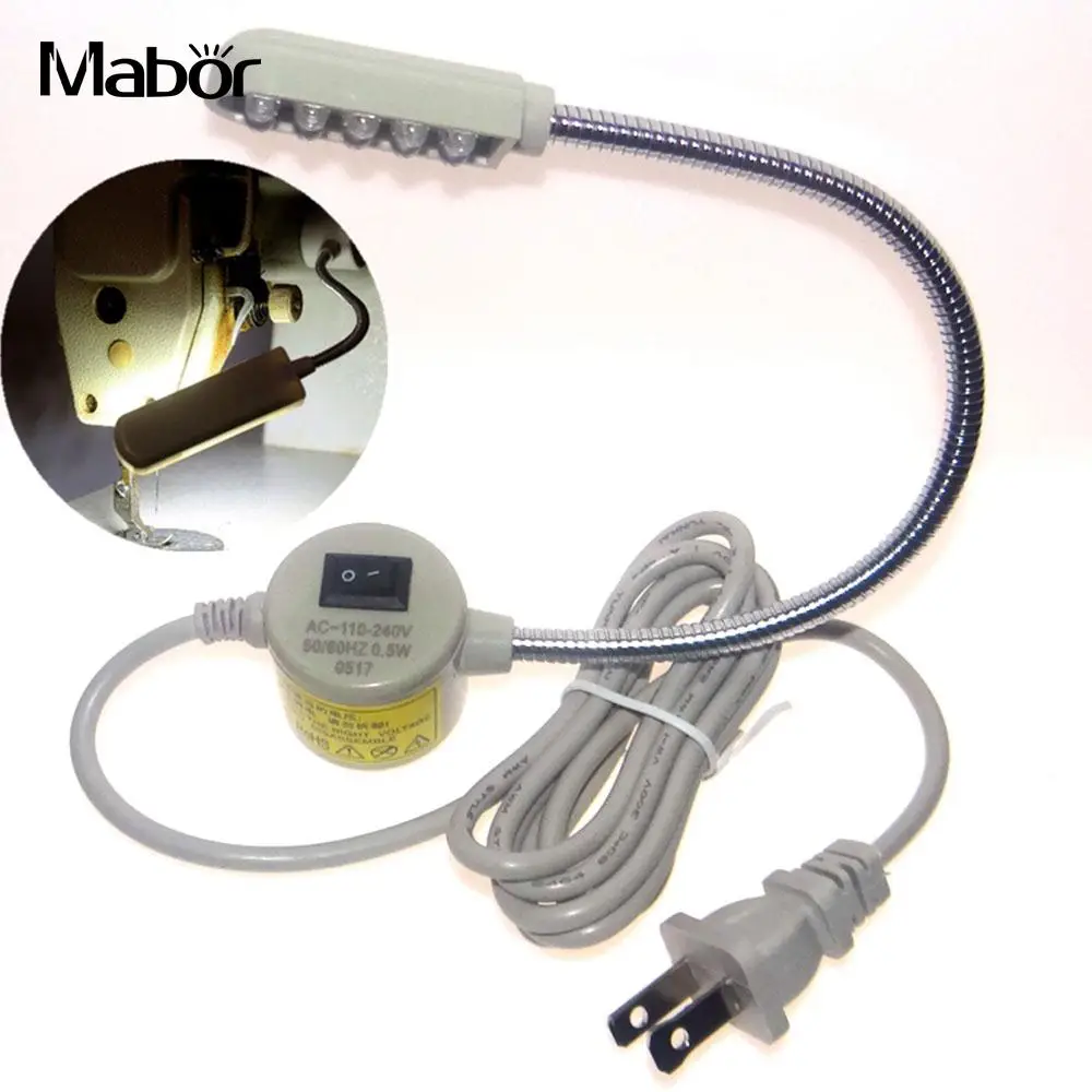 

Mabor 10 LED Bulbs Eye-Care Table Lamp For Sewing Flexible Magnetic Mounting Base Beige White Sewing Special Lamp With Switch