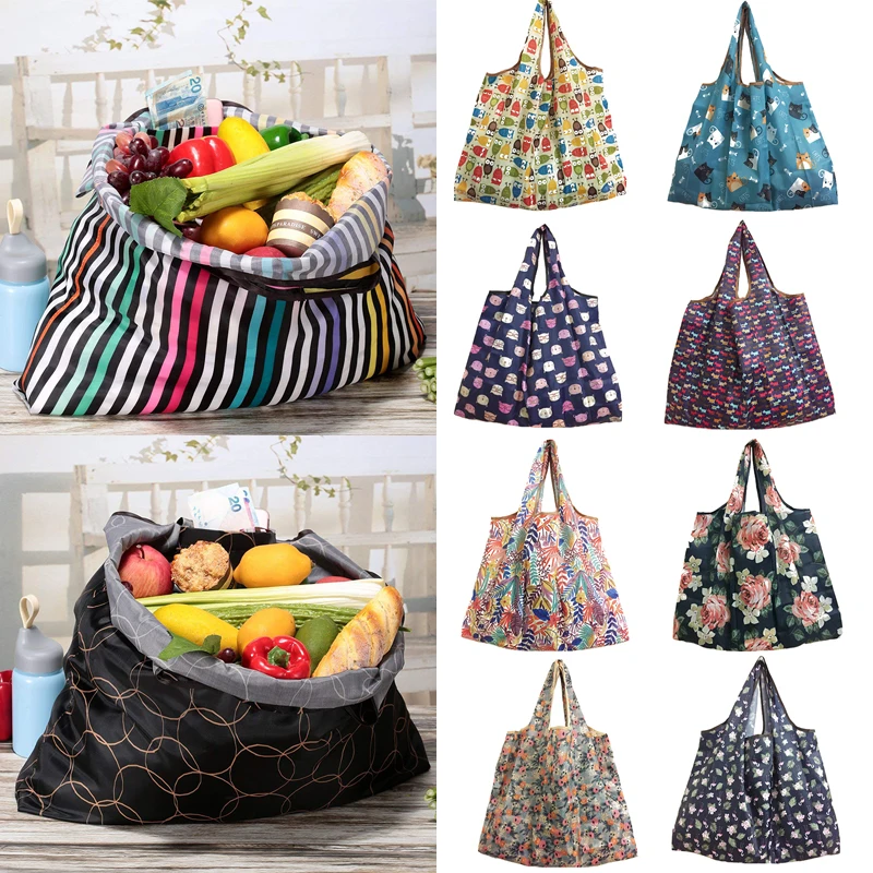 1 шт дамы складной перерабатываемая сумка для покупок эко многоразовая сумка для покупок с короткими ручками Сумка для хранения путешествия фрукты овощи Бакалея