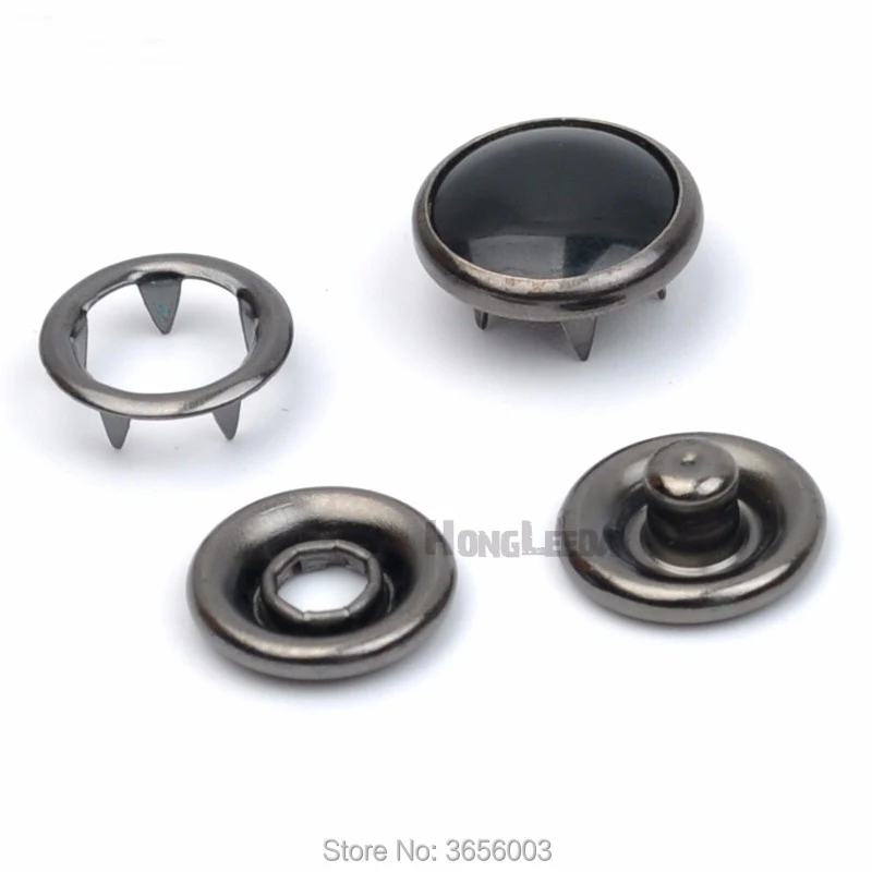 Buy 100 sets / lot 333 metal brass 12mm 4 part