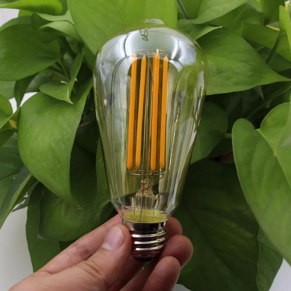 Lâmpadas Led e Tubos edison st64 estilo de ouro, Shape : Golden Tint St64 Led Filament Bulb