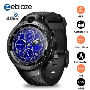 

Zeblaze THOR 4 Dual 4G Smart Watch Phone 5.0MP Dual Camera Android Watch 1.4" AOMLED GPS/GLONASS 1GB 16GB Smart Watch Men 2019