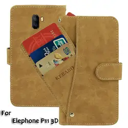 На Алиэкспресс купить чехол для смартфона leather wallet elephone p11 3d case flip retro vintage leather front card slots cases cover business phone protective bags