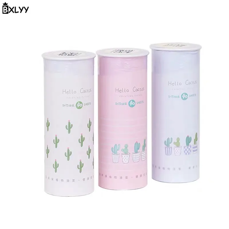 Random 1pc BXLYY Горячая 1 шт. Творческий кактус автомобиля бумажное полотенце 40 накачки 3 слоя толстой носовой платок с принтом бумажные вечерние принадлежности для душа ребенка. 7z - Цвет: Random 1pc