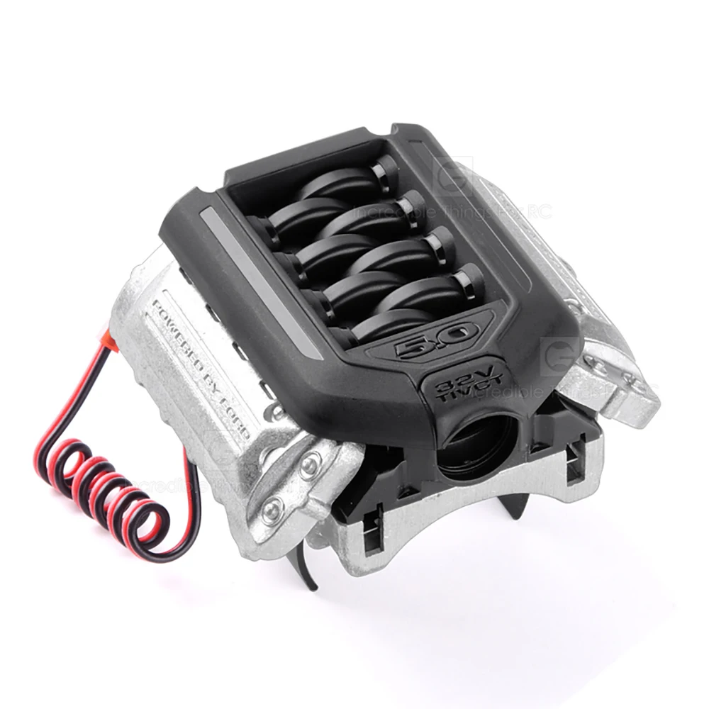 RC Car Simulate  F11 V8 5.0 Engine Heat Sink Double Cooling Fans for 1/10 RC Crawler TRAXXAS TRX4 AXIAL SCX10 D90