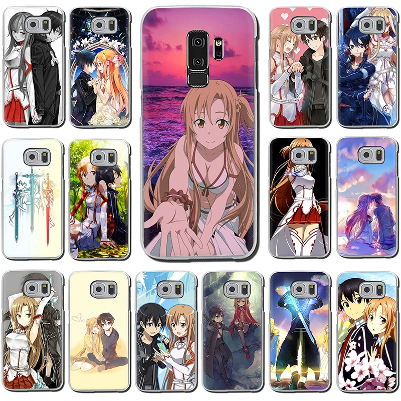

Anime Sword Art Online Hard phone case for Samsung Galaxy S6 S7 Edge S8 S9 S10 Plus S10e Note 8 9 M10 M20 M30