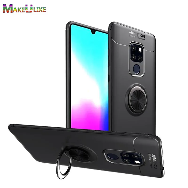 

MAKEULIKE Ring Slim Cover For Huawei Mate 20 Pro 20Lite Case Soft TPU Phone Bags Back Cases For Huawei Mate 20 Lite 20Pro Cover