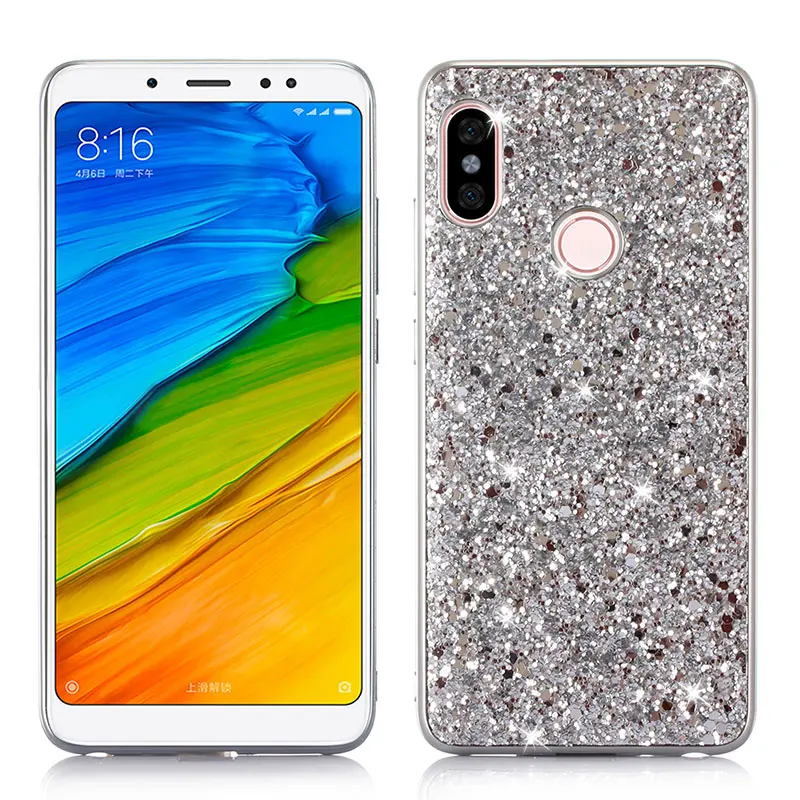 

Showkoo Plating Case Shiny Glitter Phone Case For Xiaomi Redmi Note 5 Pro soft Bling Back Cover For Redmi note 5 Pro TPU capa